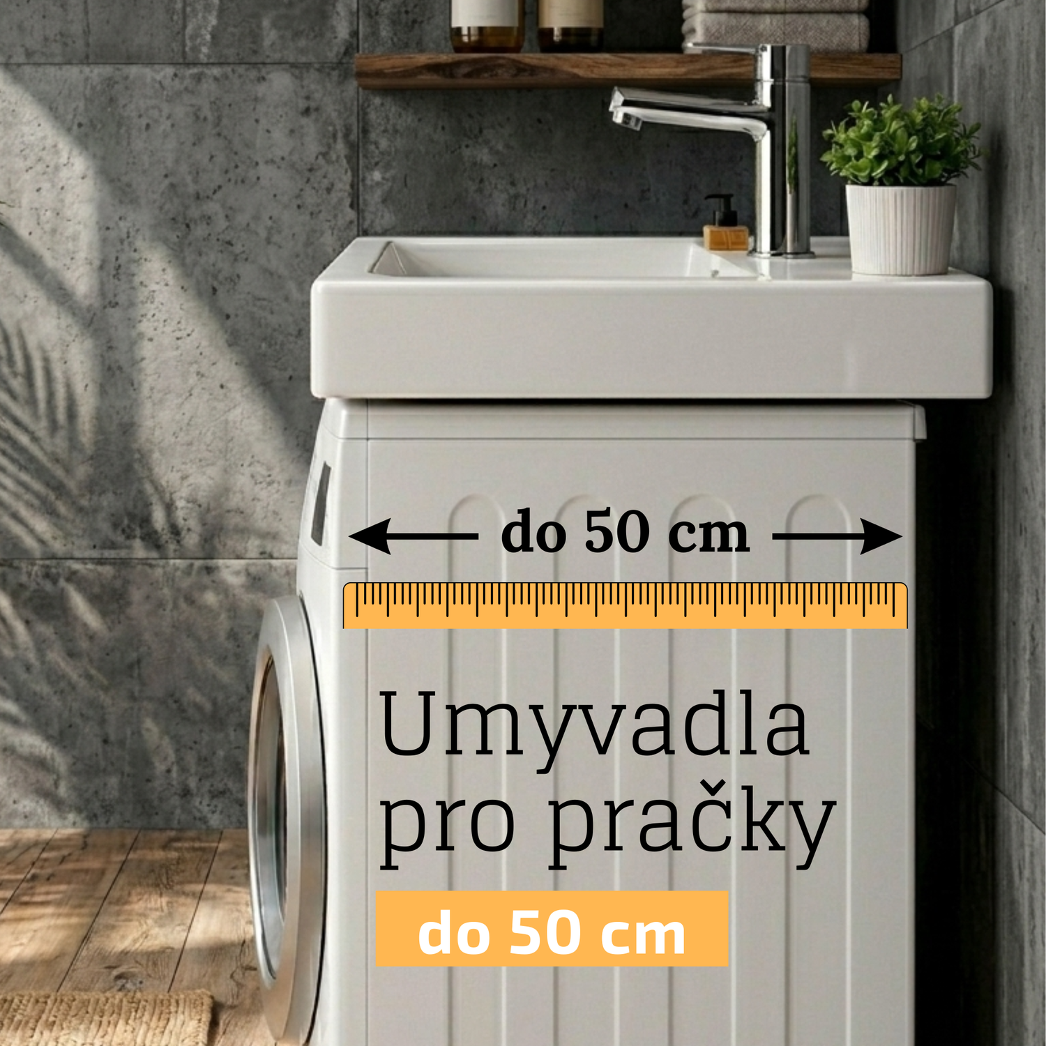 Umyvadla pro pračky do 50 cm